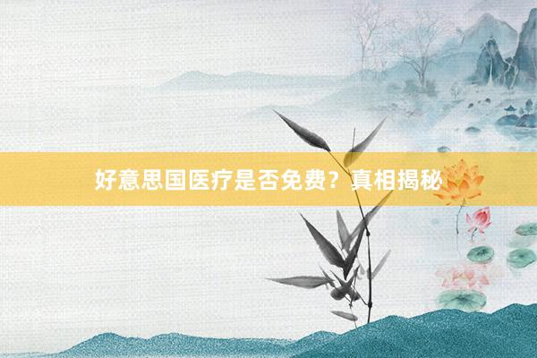 好意思国医疗是否免费？真相揭秘